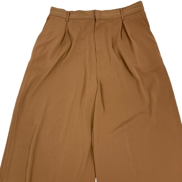 Tron Jori Pants XL Tan Wide Leg Trousers Boho Minimalist Chic - Picture 2 of 7